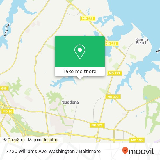 Mapa de 7720 Williams Ave, Pasadena, MD 21122