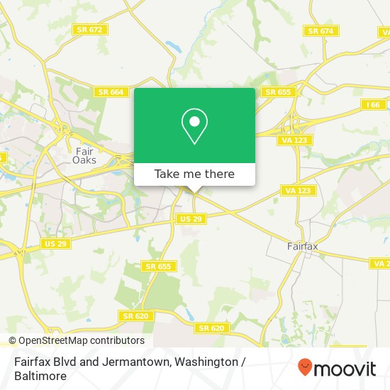 Mapa de Fairfax Blvd and Jermantown, Fairfax, VA 22030