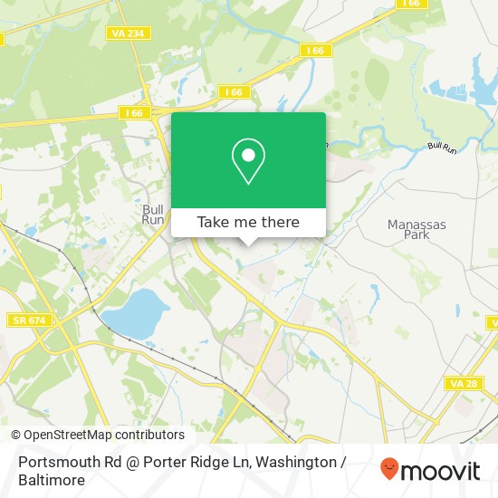 Portsmouth Rd @ Porter Ridge Ln, Manassas, VA 20109 map