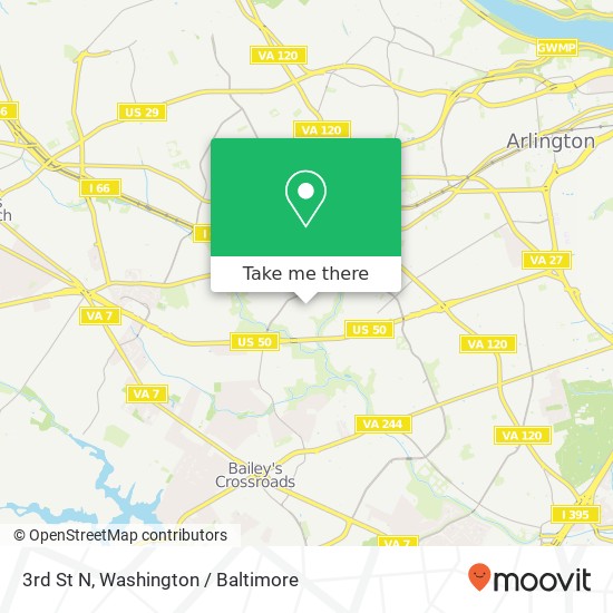 3rd St N, Arlington, VA 22203 map