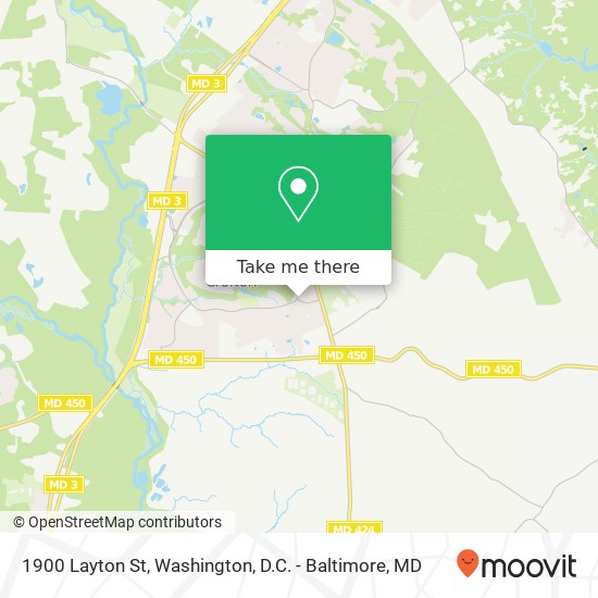 Mapa de 1900 Layton St, Crofton, MD 21114