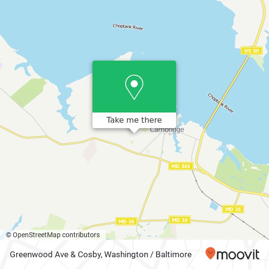 Greenwood Ave & Cosby, Cambridge, MD 21613 map