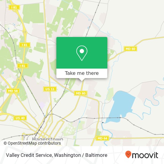 Mapa de Valley Credit Service