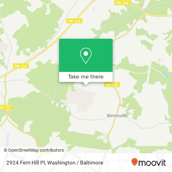 Mapa de 2924 Fern Hill Pl, Waldorf, MD 20603