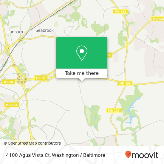 Mapa de 4100 Agua Vista Ct, Bowie, MD 20721