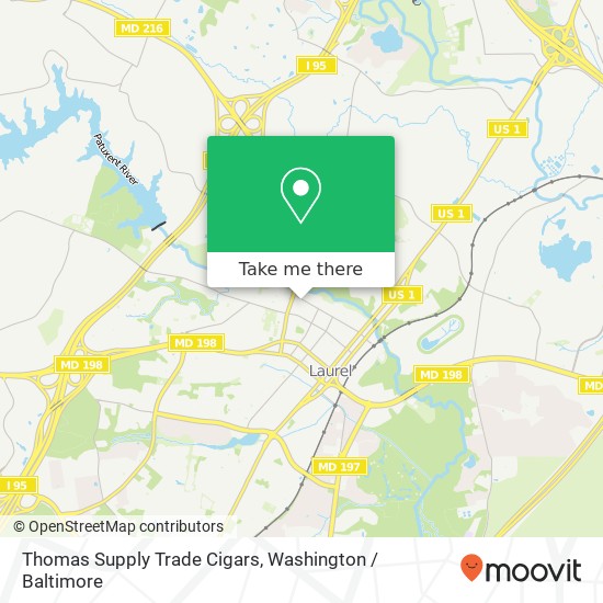Mapa de Thomas Supply Trade Cigars, 604 Main St