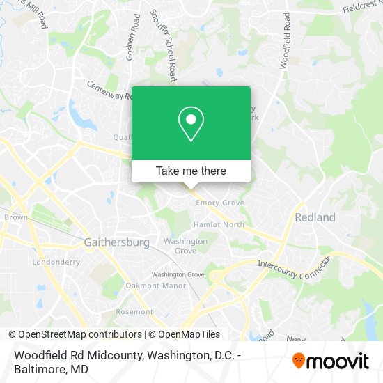 Woodfield Rd Midcounty map
