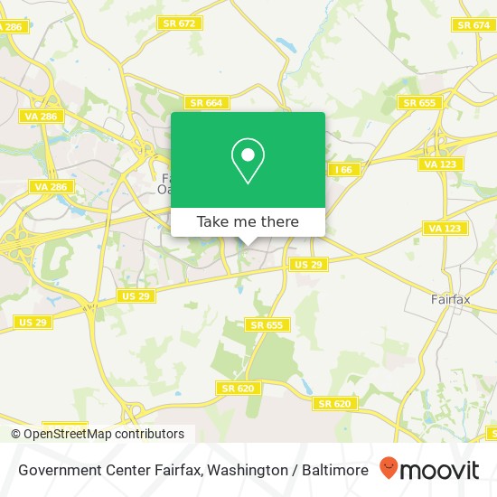 Mapa de Government Center Fairfax, Fairfax, VA 22030