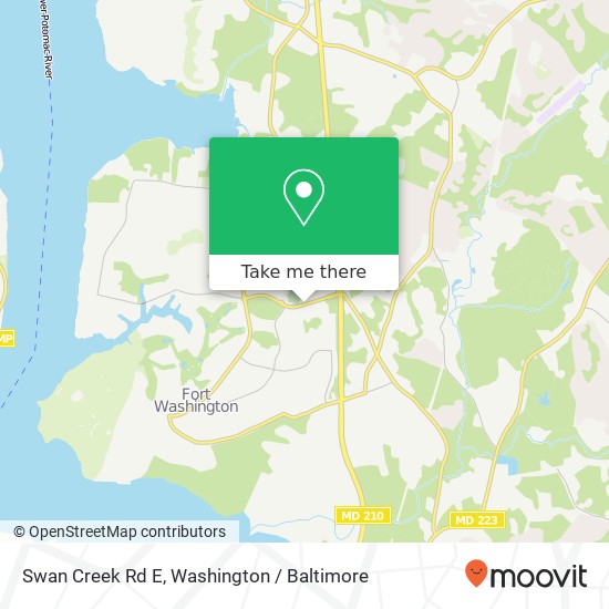 Swan Creek Rd E, Fort Washington, MD 20744 map