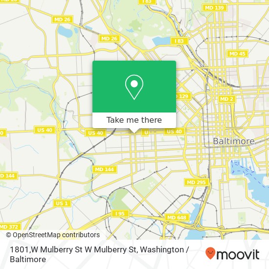 1801,W Mulberry St W Mulberry St, Baltimore, MD 21223 map