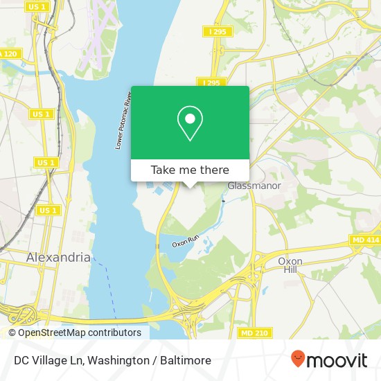 Mapa de DC Village Ln, Washington, DC 20032