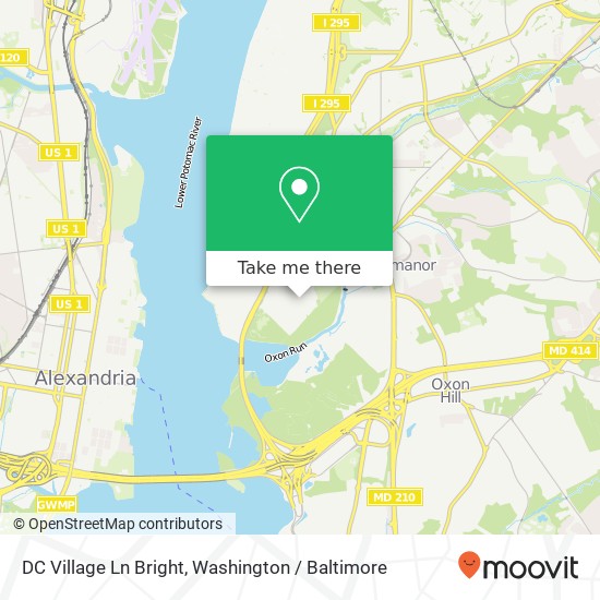 Mapa de DC Village Ln Bright, Washington (Wash DC), DC 20032