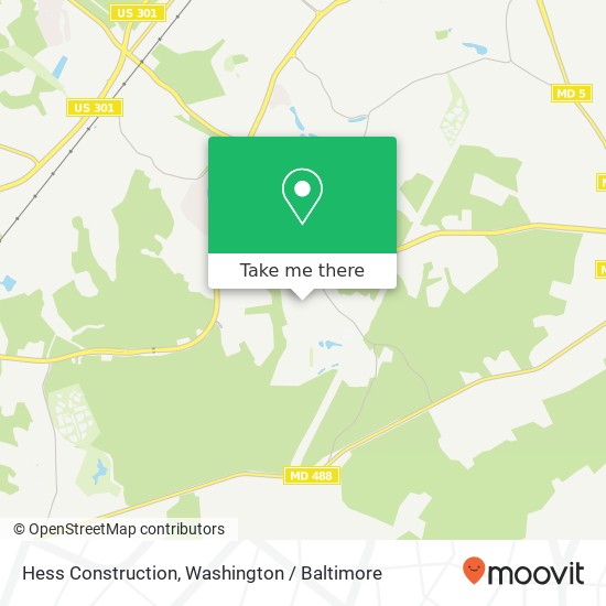Mapa de Hess Construction, 5305 Piney Church Rd