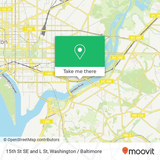 15th St SE and L St, Washington, DC 20003 map