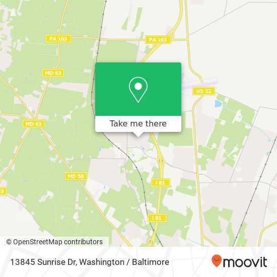 13845 Sunrise Dr, Hagerstown, MD 21740 map