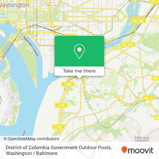 District of Columbia Government Outdoor Pools, 1230 Sumner Rd SE map