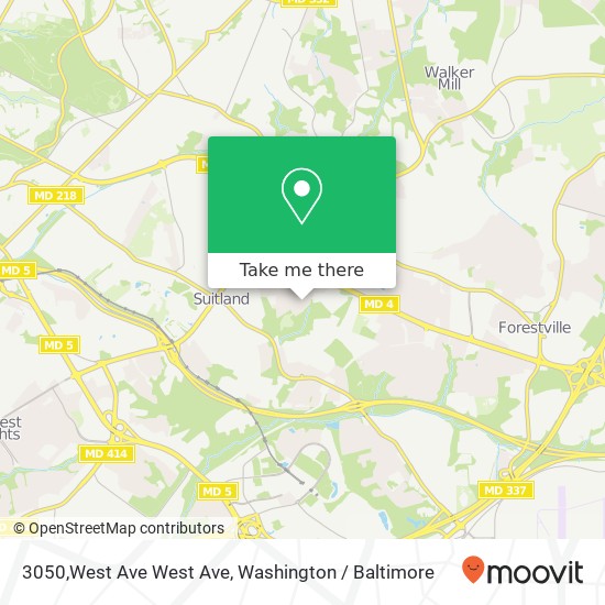 Mapa de 3050,West Ave West Ave, District Heights, MD 20747