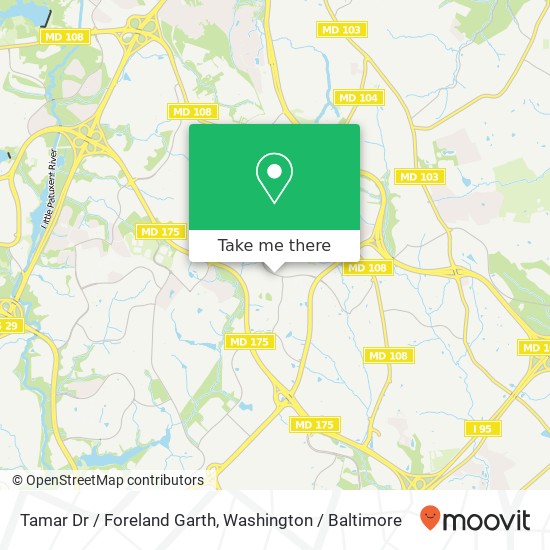 Tamar Dr / Foreland Garth, Columbia, MD 21045 map