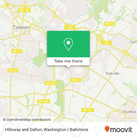 Hillsway and Dalton, Parkville, MD 21234 map