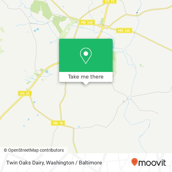 Mapa de Twin Oaks Dairy, 9807 Dry Bridge Rd