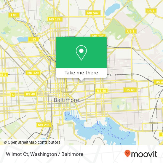 Mapa de Wilmot Ct, Baltimore, MD 21202