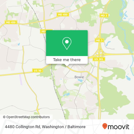 Mapa de 4480 Collington Rd, Bowie, MD 20716