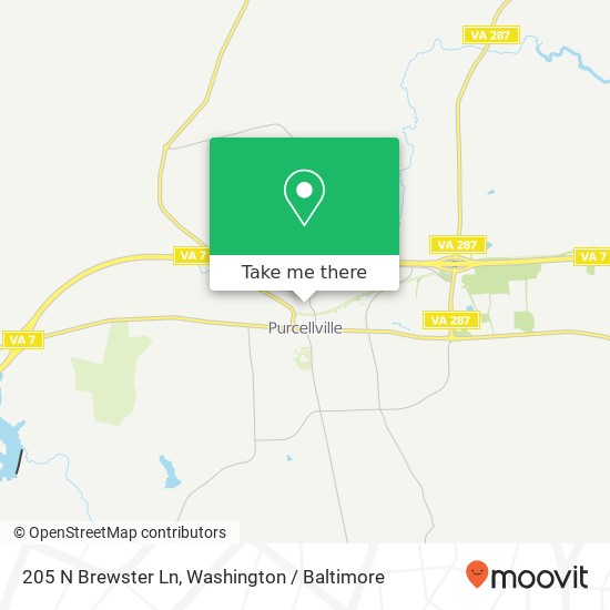 205 N Brewster Ln, Purcellville, VA 20132 map