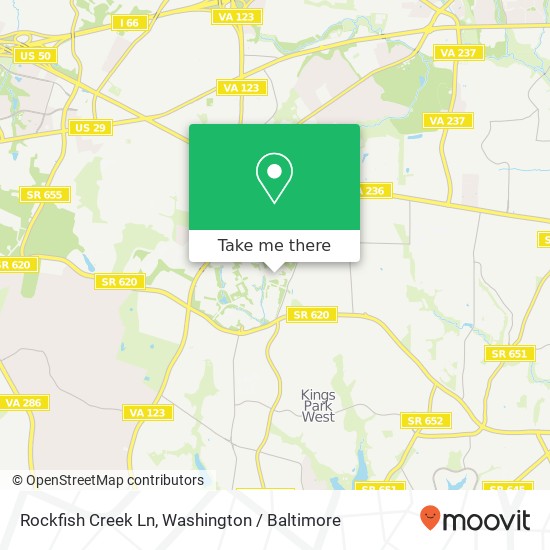 Mapa de Rockfish Creek Ln, Fairfax, VA 22030