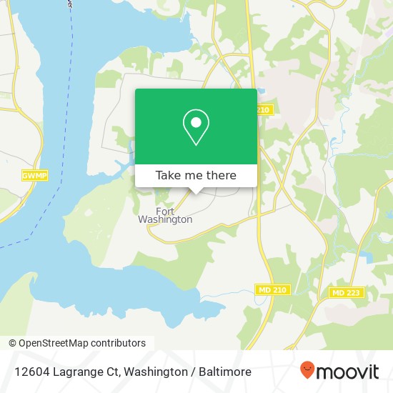 Mapa de 12604 Lagrange Ct, Fort Washington, MD 20744