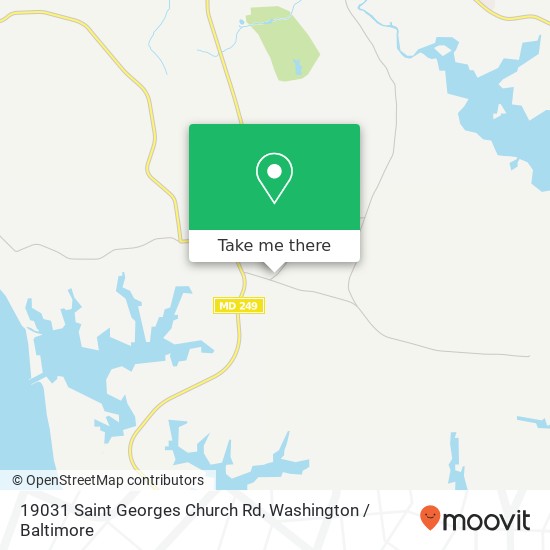 Mapa de 19031 Saint Georges Church Rd, Valley Lee, MD 20692
