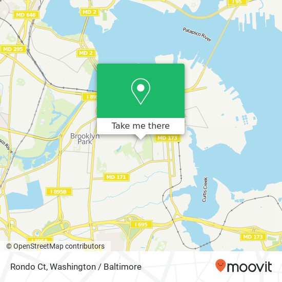 Mapa de Rondo Ct, Brooklyn, MD 21225