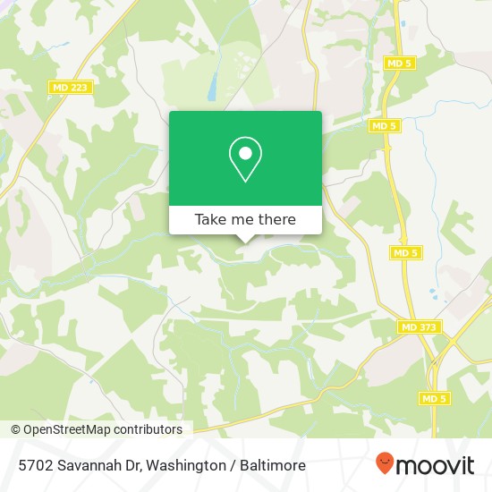 5702 Savannah Dr, Brandywine, MD 20613 map