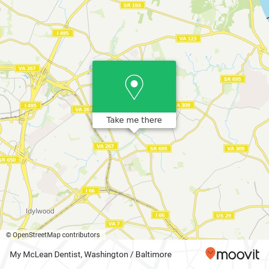 Mapa de My McLean Dentist, 1826 Westmoreland St