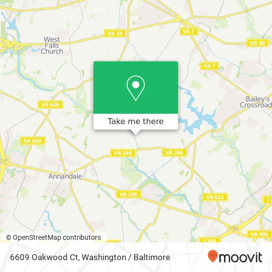 6609 Oakwood Ct, Falls Church, VA 22041 map