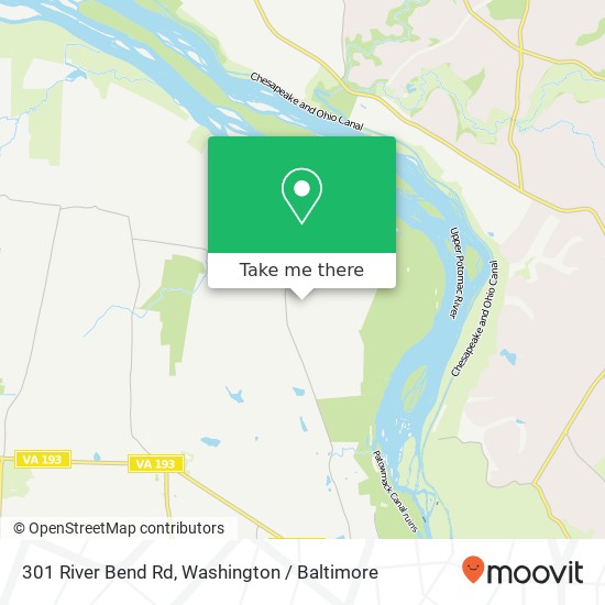 301 River Bend Rd, Great Falls, VA 22066 map