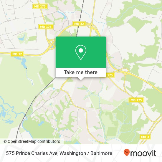 Mapa de 575 Prince Charles Ave, Odenton, MD 21113