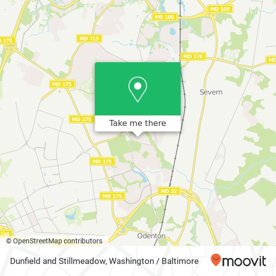 Mapa de Dunfield and Stillmeadow, Severn, MD 21144