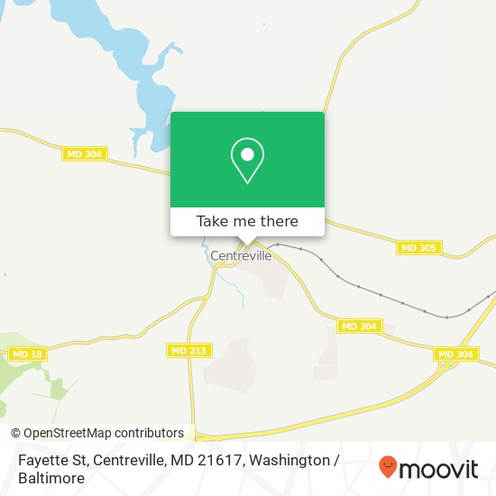 Mapa de Fayette St, Centreville, MD 21617