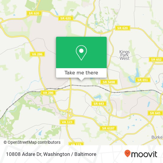 10808 Adare Dr, Fairfax, VA 22032 map