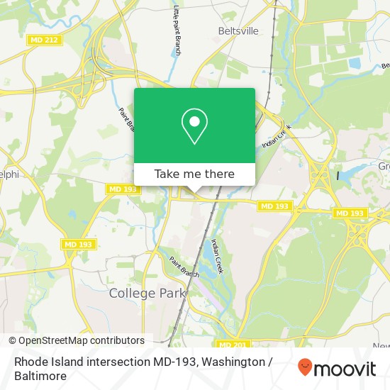 Rhode Island intersection MD-193, College Park, MD 20740 map