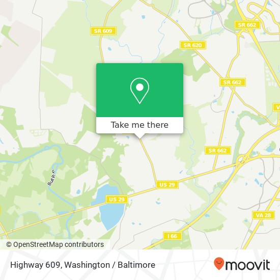 Mapa de Highway 609, Centreville, VA 20120