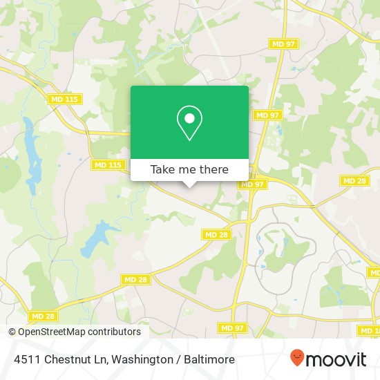4511 Chestnut Ln, Rockville, MD 20853 map