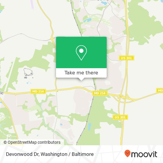 Devonwood Dr, Bowie, MD 20721 map