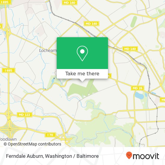 Mapa de Ferndale Auburn, Gwynn Oak, MD 21207