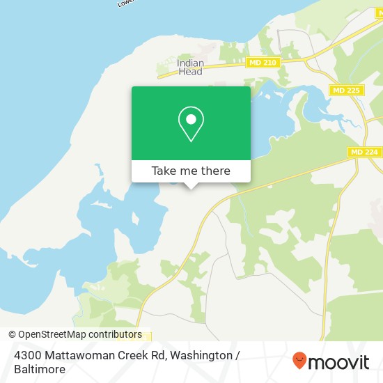 Mapa de 4300 Mattawoman Creek Rd, Marbury, MD 20658