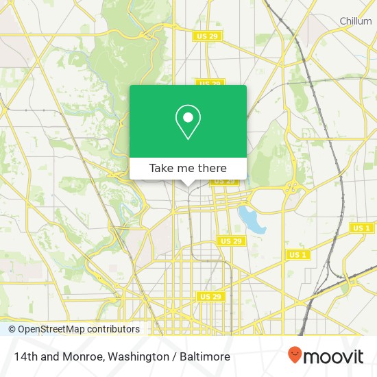 14th and Monroe, Washington, DC 20010 map