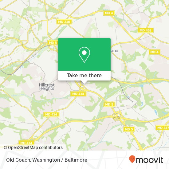 Mapa de Old Coach, Suitland, MD 20746