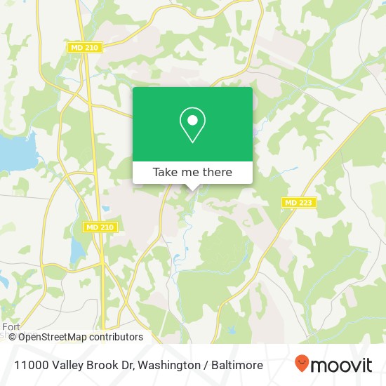 11000 Valley Brook Dr, Fort Washington, MD 20744 map