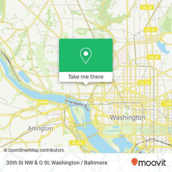 30th St NW & O St, Washington, DC 20007 map