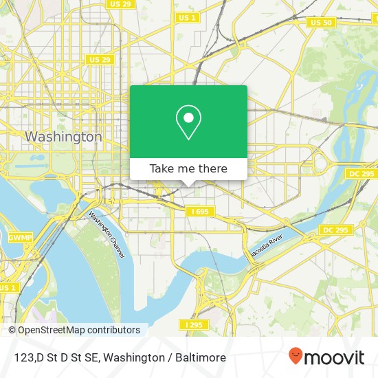 123,D St D St SE, Washington, DC 20003 map